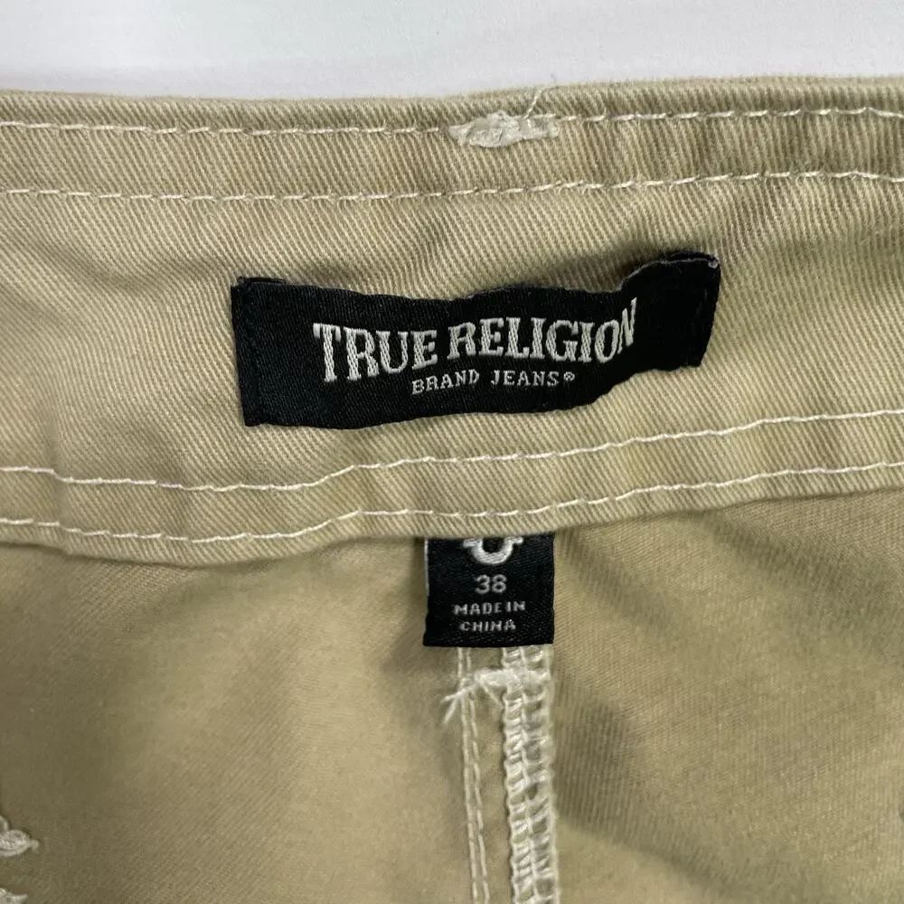 True Religion Cargo Pants Mens 38x31 (M.41x31) Army Utility Biege
